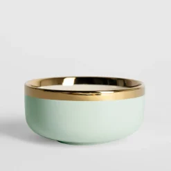 Sale Miska porcelanowa jasna zieleń AURORA GOLD 500 ml