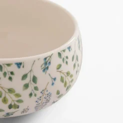 Clearance inny Miska porcelanowa w zielono-niebieskie kwiaty 660 ml