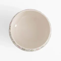 Clearance inny Miska porcelanowa w zielono-różowe kwiaty 660 ml