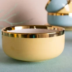 Miski, Patery I Półmiski^Miska porcelanowa wanilia AURORA GOLD 500 ml