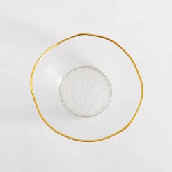 Best Miska szklana ze złotym rantem 21x9 cm