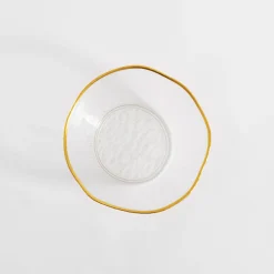 Miski, Patery I Półmiski^Miska szklana ze złotym rantem 15x5,5 cm