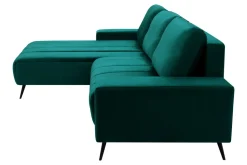 Sale Fresh Narożnik butelkowa zieleń VELVET NEW lewy