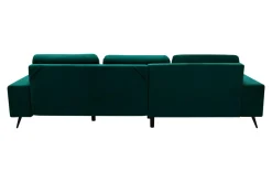 Sale Fresh Narożnik butelkowa zieleń VELVET NEW lewy