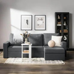 Exline Narożniki^Narożnik ciemnoszary z 2 pojemnikami FLAT