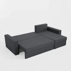 Exline Narożniki^Narożnik ciemnoszary z 2 pojemnikami FLAT