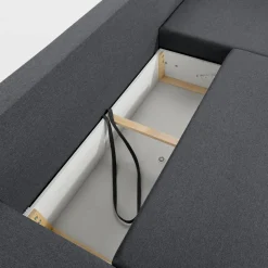 Exline Narożniki^Narożnik ciemnoszary z 2 pojemnikami FLAT
