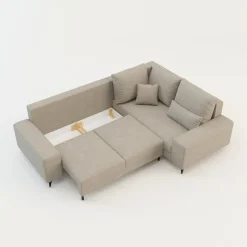 Hot Comfort Line Narożnik rozkładany beżowy PIAVE prawy