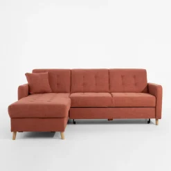 Discount Exline Narożnik rozkładany brzoskwiniowy VOLARE