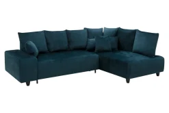 Clearance Comfort Line Narożnik rozkładany granatowy CALPE prawy