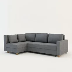 Online Comfort Line Narożnik rozkładany jasnoszary SPELLO lewy