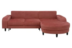 Clearance Comfort Line Narożnik rozkładany koralowy NAPOLI prawy