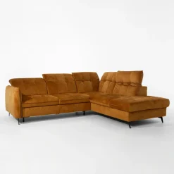 Discount Agio Divani Narożnik rozkładany musztardowy GOJA prawy