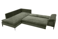 Clearance New Form Narożnik rozkładany oliwkowy OZZY L lewy