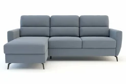 Clearance Inspire Narożnik rozkładany szaroniebieski SOLETO lewy