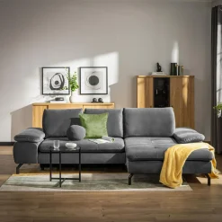 Clearance New Form Narożnik rozkładany szary VESPA prawy
