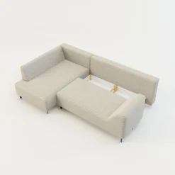 Sale FN Design Narożnik rozkładany taupe ASOLO lewy
