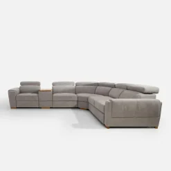 Discount Inspire Narożnik rozkładany z funkcją relaks szary VESTA lewy