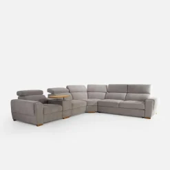 Discount Inspire Narożnik rozkładany z funkcją relaks szary VESTA lewy
