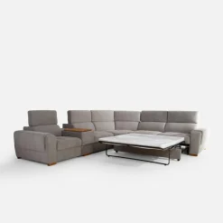 Discount Inspire Narożnik rozkładany z funkcją relaks szary VESTA lewy