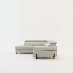 Clearance Instilo Narożnik rozkładany z regulowanymi zagłówkami jasnoszary ROMEO prawy