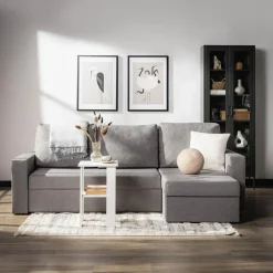 Exline Narożniki^Narożnik szary z 2 pojemnikami FLAT