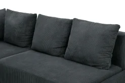 Sale Fresh Narożnik sztruksowy szary LOGOS lewy