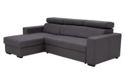 Outlet Exline Narożnik z ekoskóry ciemnoszary MATRIX