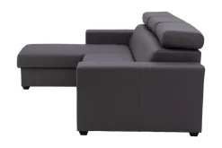 Outlet Exline Narożnik z ekoskóry ciemnoszary MATRIX