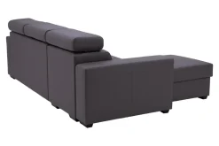 Outlet Exline Narożnik z ekoskóry ciemnoszary MATRIX