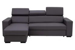 Outlet Exline Narożnik z ekoskóry ciemnoszary MATRIX