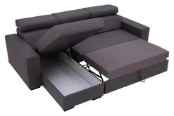 Outlet Exline Narożnik z ekoskóry ciemnoszary MATRIX