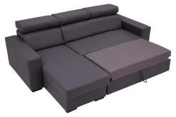 Outlet Exline Narożnik z ekoskóry ciemnoszary MATRIX