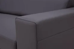 Outlet Exline Narożnik z ekoskóry ciemnoszary MATRIX