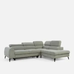 Discount New Form Narożnik z regulowanymi zagłówkami jasnoszary JAZZY L prawy