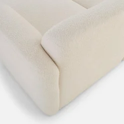 Best inny Narożnik z tkaniną bouclé jasnobeżowy CAMELLIA prawy