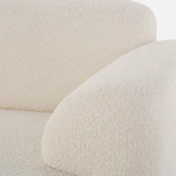 Best inny Narożnik z tkaniną bouclé jasnobeżowy CAMELLIA prawy