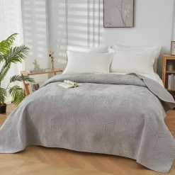 inny Koce I Narzuty^Narzuta na łóżko szara HYPNOSE 220x240 cm
