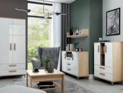 Outlet Furni Home Niski regał z wnękami KUBO