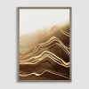 Sale inny Obraz w brązowej ramie BROWN WAVES II 50x70 cm