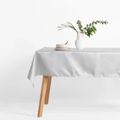 Outlet inny Obrus żakardowy w liście miłorzębu szary GINA 140x260 cm