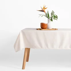 Outlet inny Obrus beżowy w falowane linie WAVES 140x220 cm