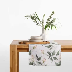 inny Obrusy, Serwetki I Bieżniki|Obrusy, Serwetki I Bieżniki^Obrus biały w kwiaty GARDENA 40x120 cm