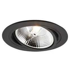 Zumaline Spoty Wpuszczane^Oprawa halogenowa wpuszczana oczko czarna CHUCK 16 cm