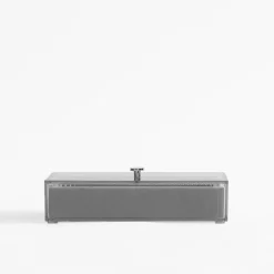 inny Stojaki Na Biżuterię^Organizer na biżuterię z pokrywką 18x10x4,2 cm szary