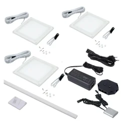 Outlet Oświetlenie LUMEN 3-punktowe QUADRO LED Z-3FOT-BI-BZ-TS, barwa zimna