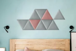 Frizy Panele Ścienne^Panel tapicerowany FIBI PROSTOKĄT 45x30, platynowy