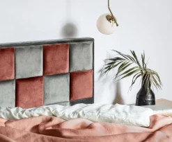 Frizy Panele Ścienne^Panel tapicerowany FIBI PROSTOKĄT 90x30, jasnoszary