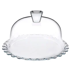 New Patera szklana z kloszem PATISSERIE 24 cm