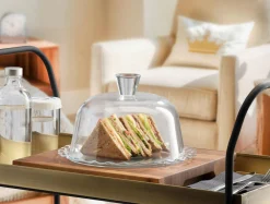 New Patera szklana z kloszem PATISSERIE 24 cm